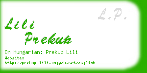 lili prekup business card